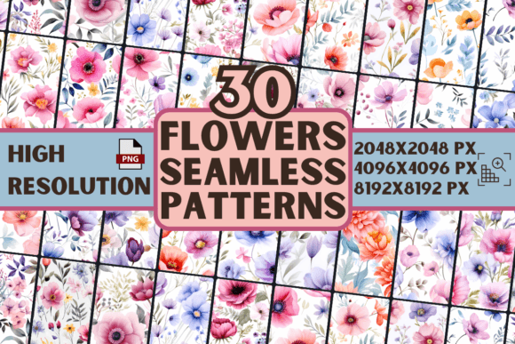 30 Seamless Watercolor Flower Patterns: A Comprehensive Guide for Designers and Creators