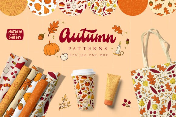 9 Autumn Seamless Patterns for Creative Projects