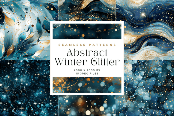Abstract Winter Glitter Patterns