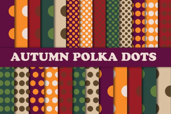 Autumn Fall Polka Dot Repeat Patterns