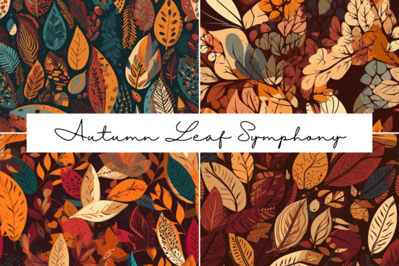 Autumn Leaf Symphony Seamless Patterns