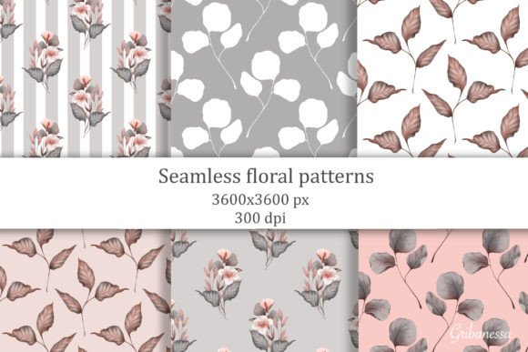 Autumn Seamless Floral Patterns