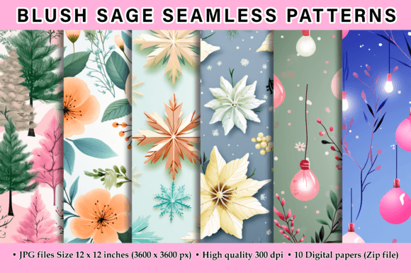 Blush Sage Seamless Patterns – A Designer’s Essential Resource