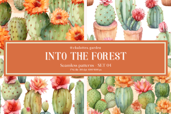 In the Forest Seamless Patterns Set 04