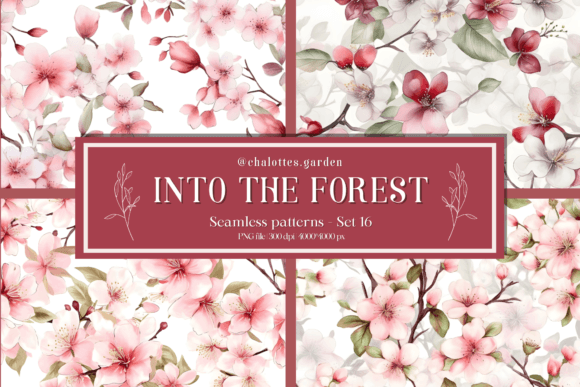 In the Forest Seamless Patterns Set 16: A Versatile Resource for Creative Projects