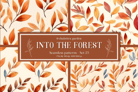 In the Forest Seamless Patterns Set 25