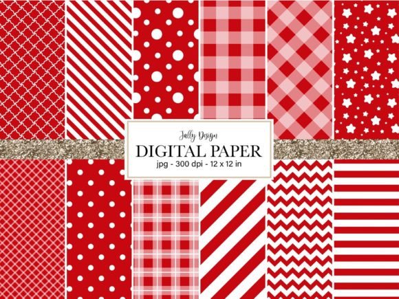 Red and White Patterns: A Pack of Beautiful Images for Creative Projects