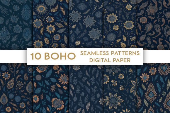 Seamless Boho Patterns - Floral