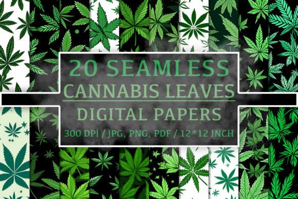 Seamless Cannabis Leaf Patterns for Creative Projects