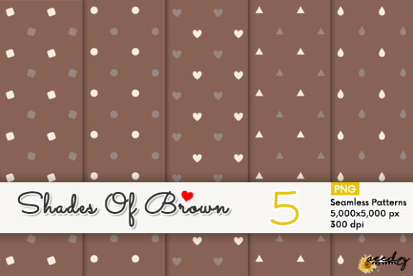 Shades of Brown Patterns Set