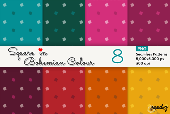 Square in Bohemian Colour Patterns