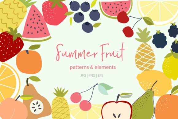 Summer Fruit Patterns Elements