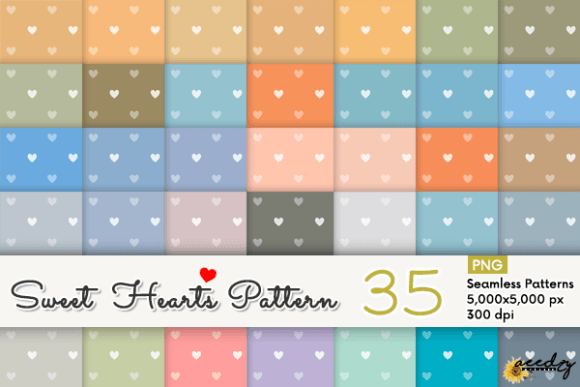 Sweet Heart Patterns Set: A Strategic Resource for Creative and Business Projects