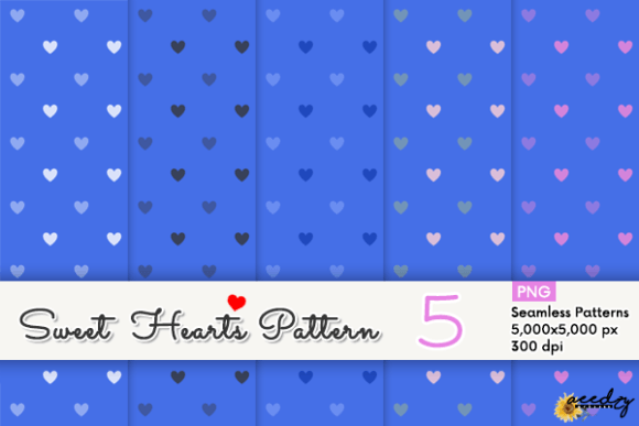 Sweet Pastel Heart Patterns Set