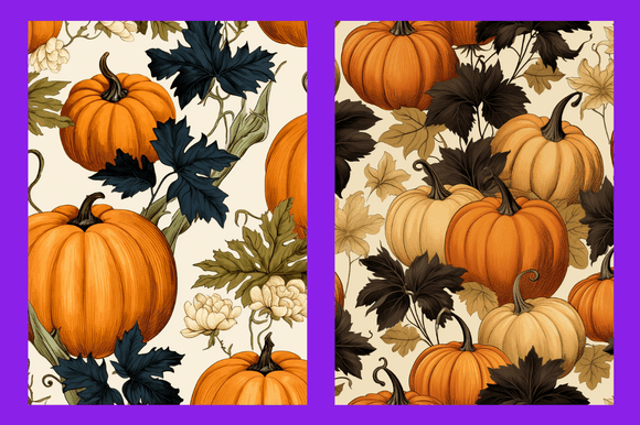 Vintage Fall Pumpkin Patterns